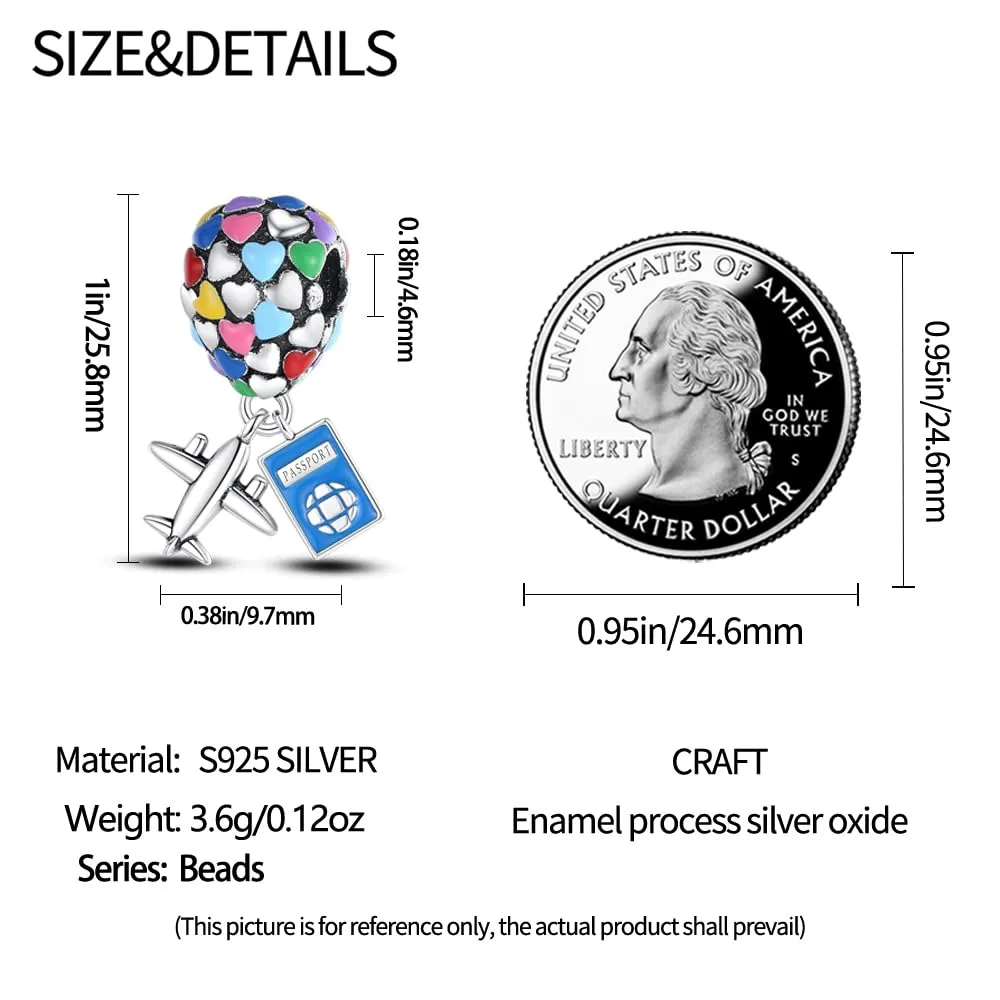 KUNSIR Bead Charm Ciondolo Argento Sterling 925 con Cubic Zirconia per Braccialetti e Collane Europei - immagine 5