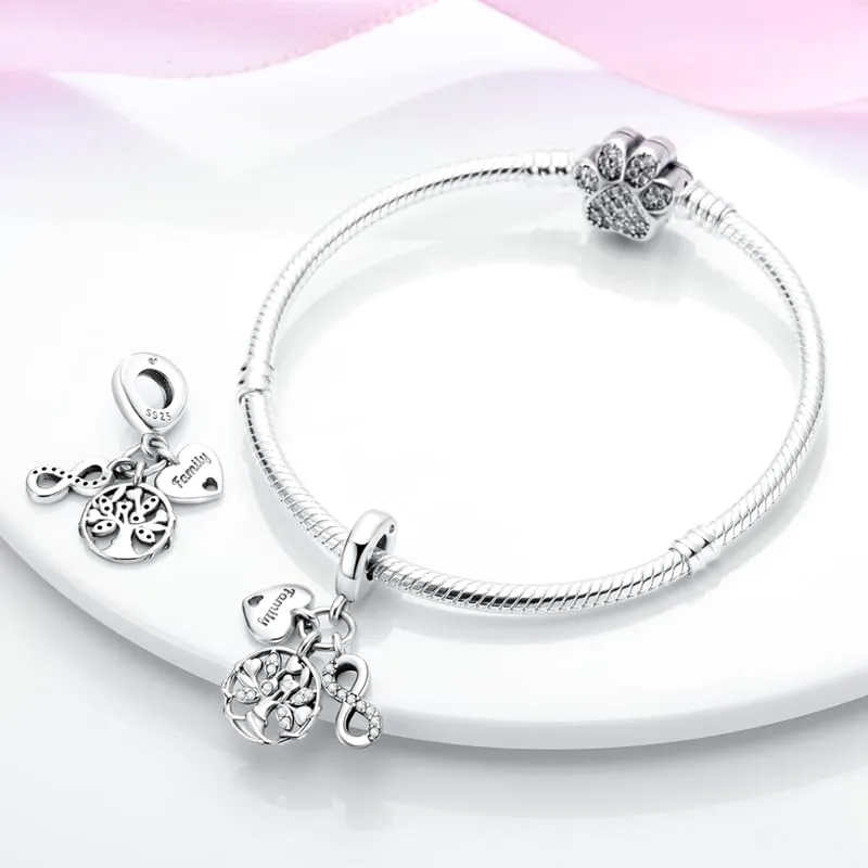 KUNSIR Ciondolo in Argento Sterling 925 con Cubic Zirconia per Braccialetti e Collane Europei - immagine 3