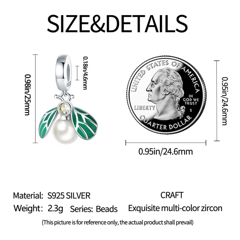 KUNSIR Ciondolo in Argento Sterling 925 con Cubic Zirconia per Braccialetti e Collane Europee - immagine 5