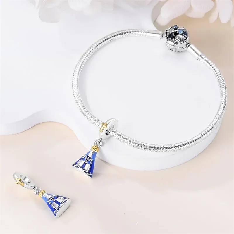 KUNSIR Bead Charm Ciondolo Argento Sterling 925 con Cubic Zirconia per Braccialetti e Collane Europei - immagine 3