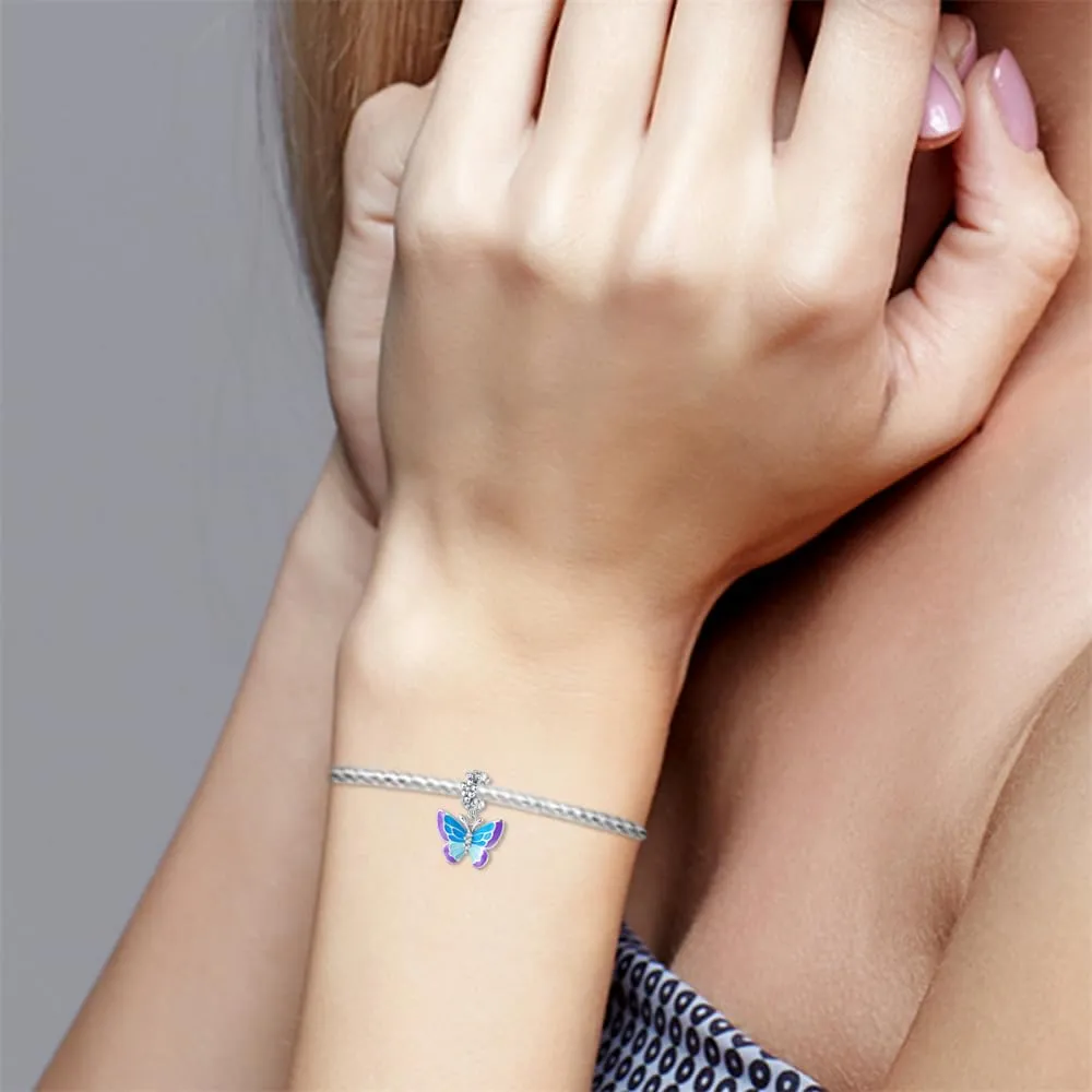 KUNSIR Bead Charm in Argento Sterling 925 con Cubic Zirconia per Braccialetti e Collane Europee - immagine 5