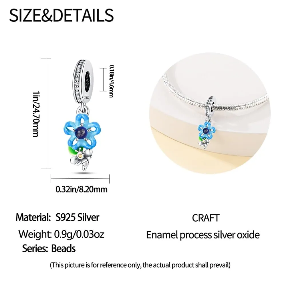 KUNSIR Bead Charm in Argento Sterling 925 con Cubic Zirconia per Braccialetti e Collane Europei - immagine 5