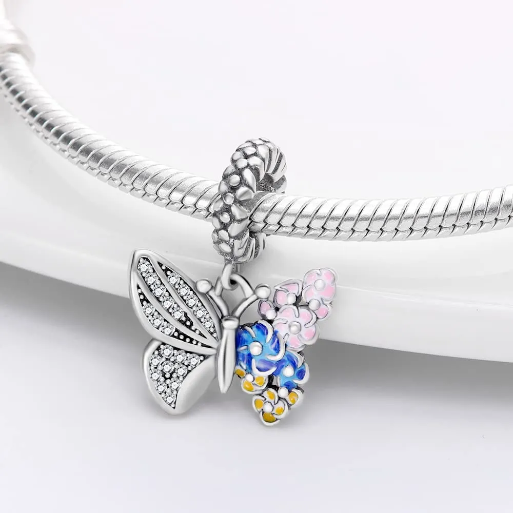 KUNSIR Bead Charm in Argento Sterling 925 con Cubic Zirconia per Braccialetti e Collane Europei - immagine 2