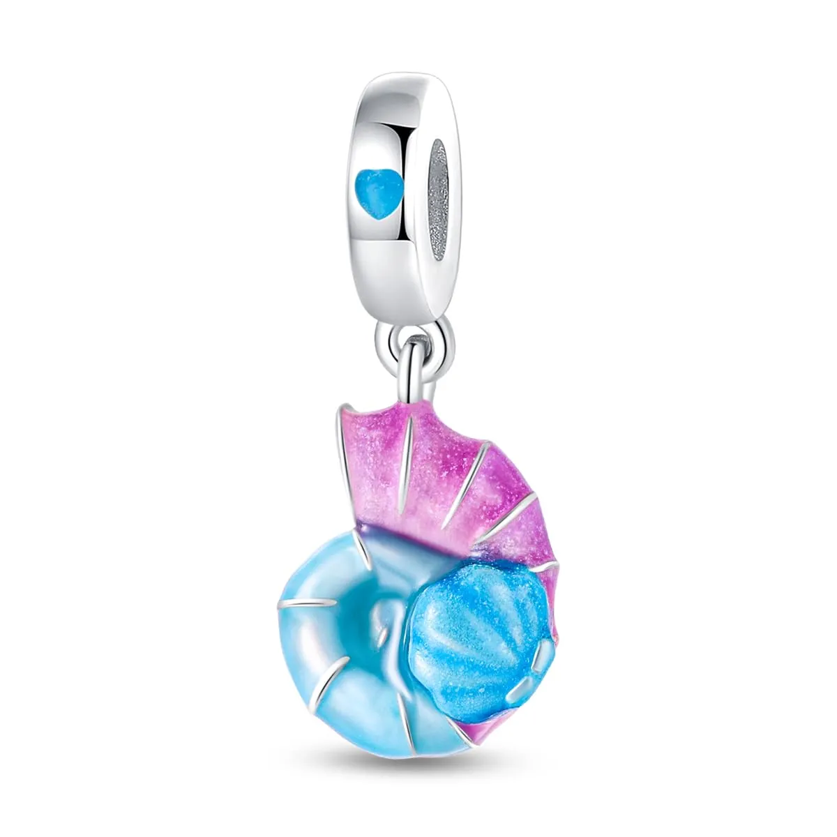 KUNSIR Bead Charm Ciondolo Argento Sterling 925 con Cubic Zirconia per Braccialetti e Collane Europei - immagine 1