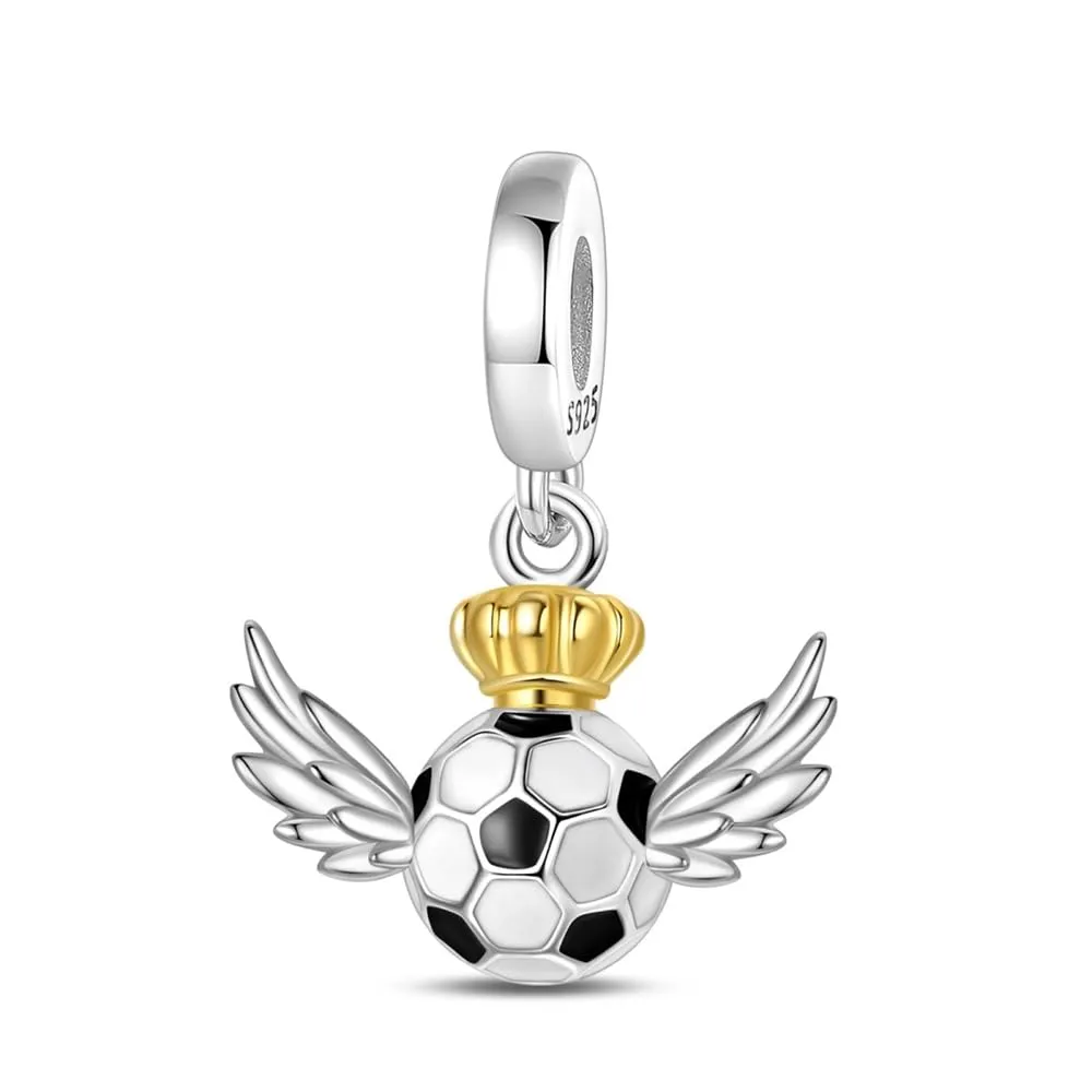 KUNSIR Bead Charm Ciondolo Argento Sterling 925 con Cubic Zirconia per Braccialetti e Collane Europei - immagine 1