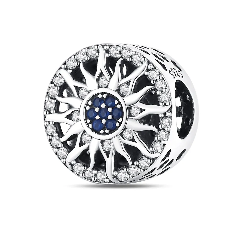 KUNSIR Bead Charm in Argento Sterling 925 con Cubic Zirconia, Compatibile con Braccialetti e Collane Europei - immagine 1
