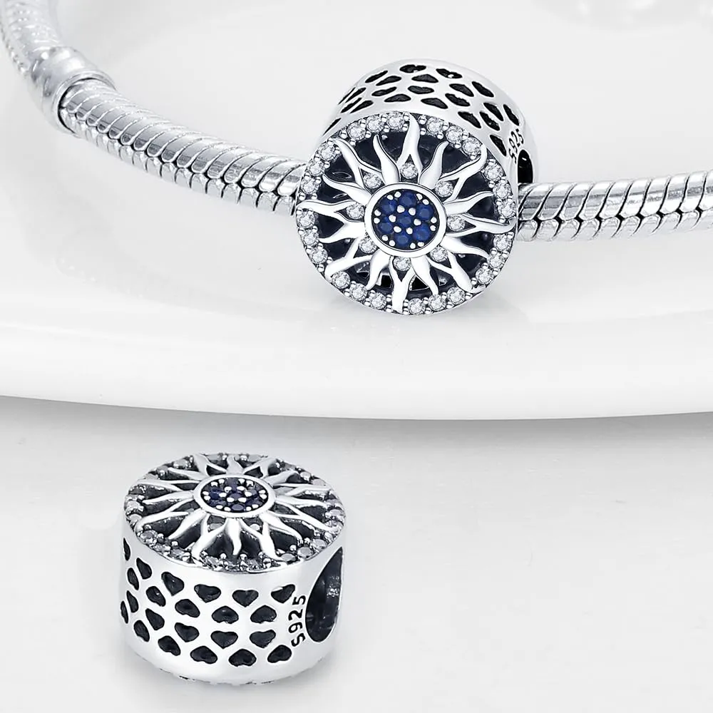 KUNSIR Bead Charm in Argento Sterling 925 con Cubic Zirconia, Compatibile con Braccialetti e Collane Europei - immagine 2