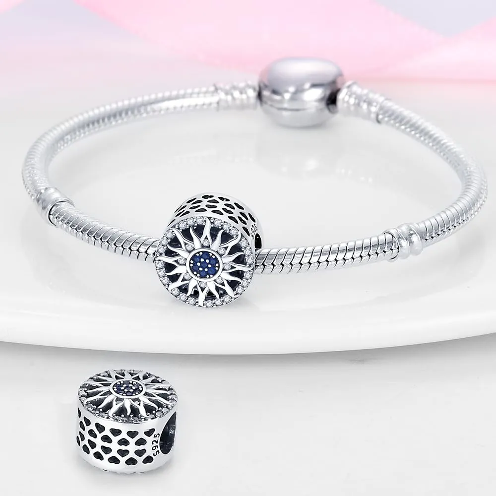 KUNSIR Bead Charm in Argento Sterling 925 con Cubic Zirconia, Compatibile con Braccialetti e Collane Europei - immagine 3