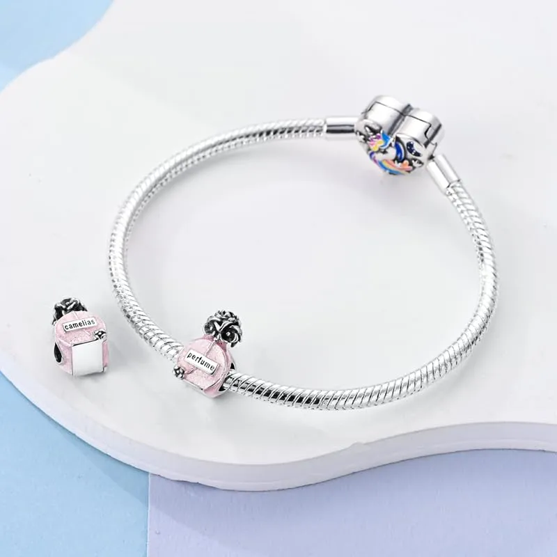 KUNSIR Bead Charm Ciondolo Argento Sterling 925 con Cubic Zirconia per Pandora Braccialetti e Collane Europee - immagine 3