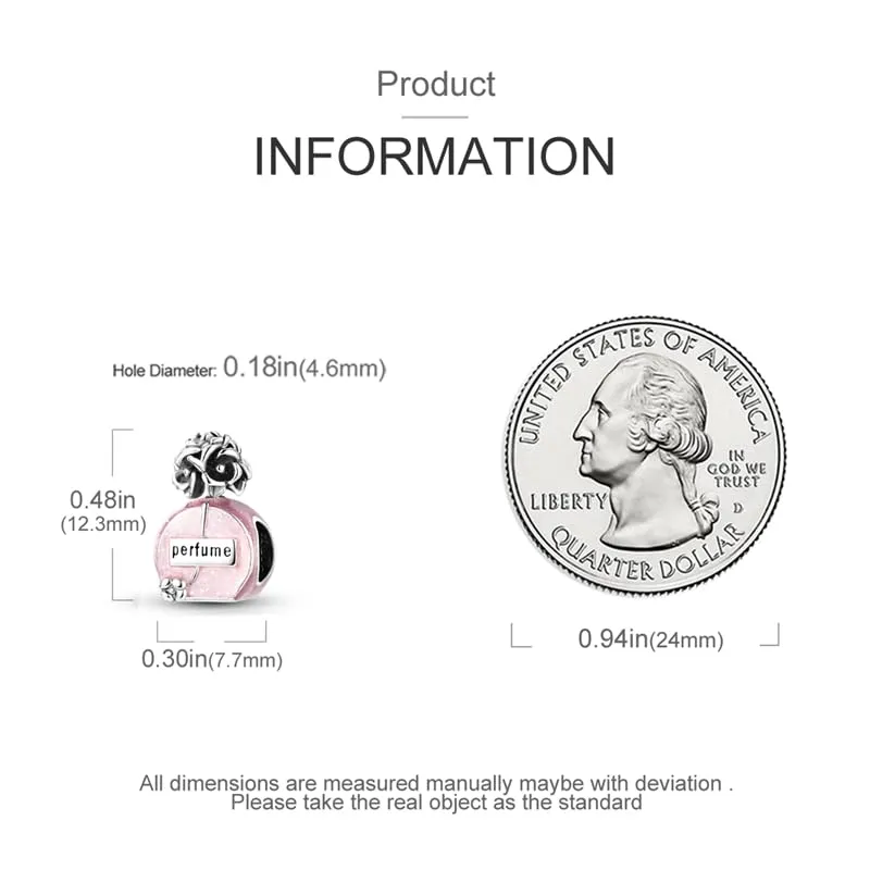 KUNSIR Bead Charm Ciondolo Argento Sterling 925 con Cubic Zirconia per Pandora Braccialetti e Collane Europee - immagine 5