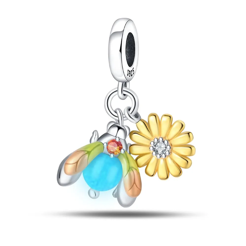 KUNSIR Ciondolo Argento Sterling 925 con Cubic Zirconia per Braccialetti e Collane Europei - immagine 2