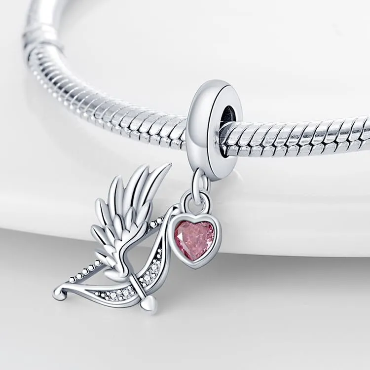 KUNSIR Bead Charm Ciondolo Argento Sterling 925 con Cubic Zirconia per Braccialetti e Collane Europei - immagine 2