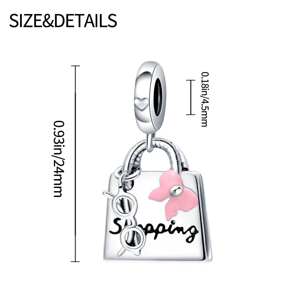 KUNSIR Bead Charm Ciondolo Argento Sterling 925 con Cubic Zirconia per Braccialetti e Collane Europei - immagine 5