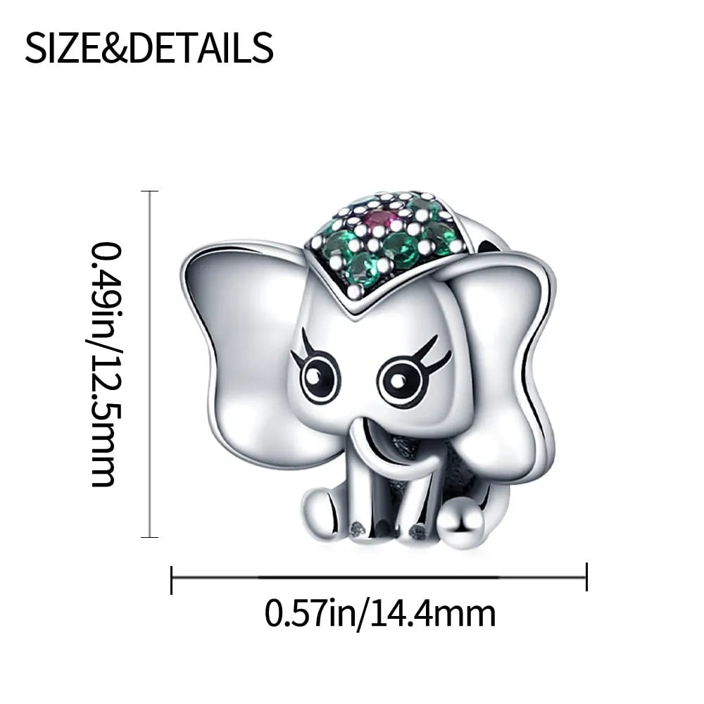 KUNSIR Ciondolo in Argento Sterling 925 con Cubic Zirconia per Braccialetti e Collane Europei - immagine 5