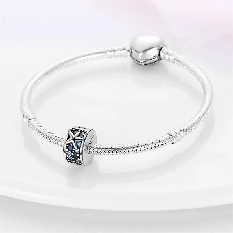 KUNSIR Bead Charm Ciondolo Argento Sterling 925 con Cubic Zirconia per Braccialetti e Collane Europee - immagine 3