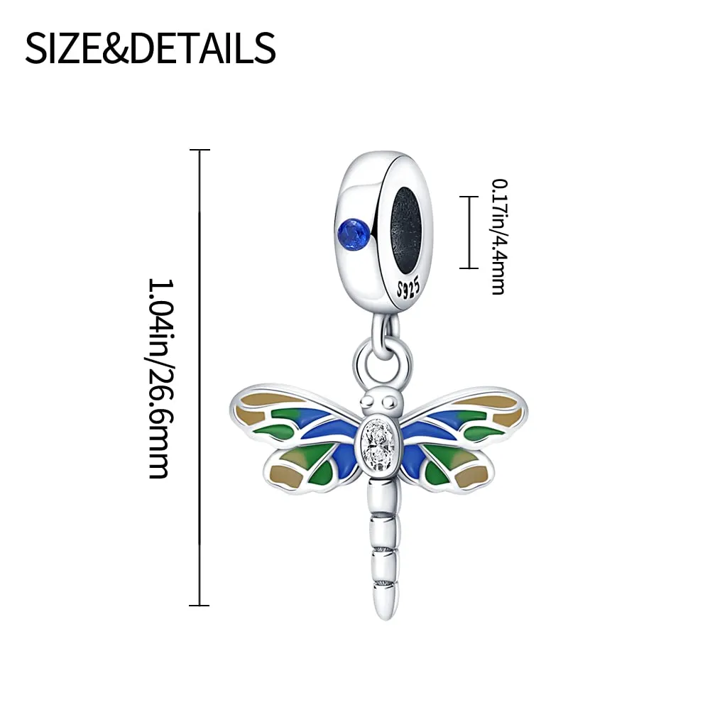 KUNSIR Bead Charm in Argento Sterling 925 con Cubic Zirconia, Compatibile con Braccialetti e Collane Europei - immagine 4