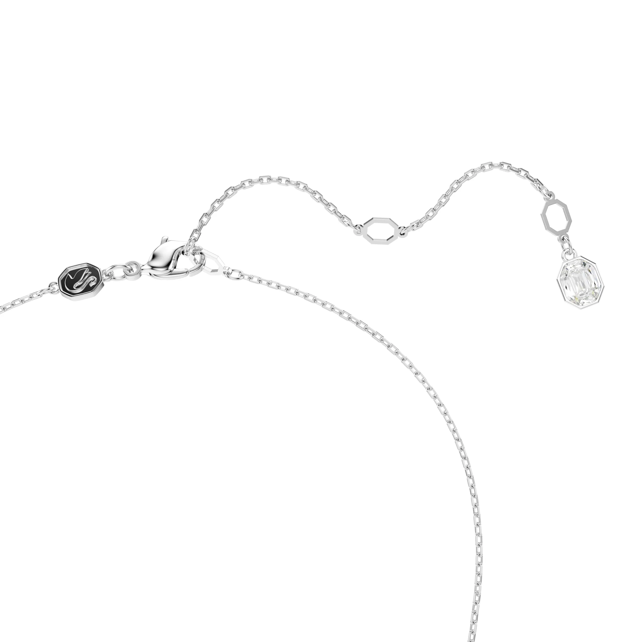 Swarovski Hyperbola Pendente Cuore e Infinito Bianco Placcato Rodio - immagine 3