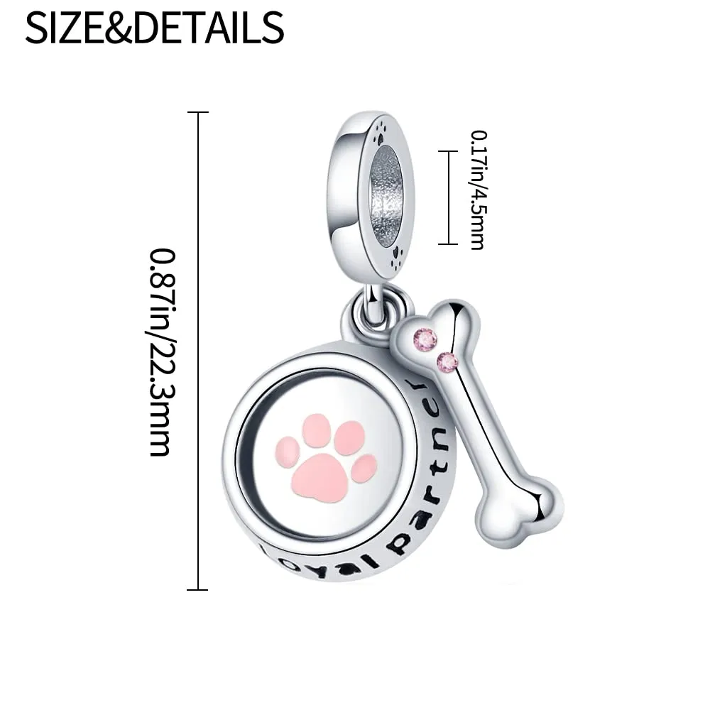 KUNSIR Ciondolo in Argento Sterling 925 con Cubic Zirconia per Braccialetti e Collane Europei - immagine 5