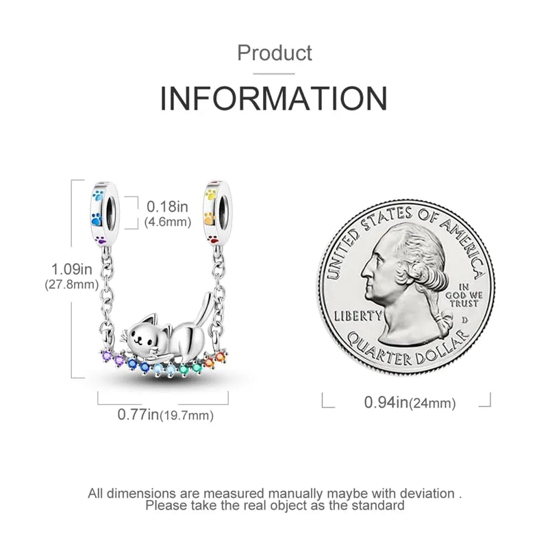 KUNSIR Bead Charm Ciondolo Argento Sterling 925 con Cubic Zirconia per Braccialetti e Collane Europei - immagine 5
