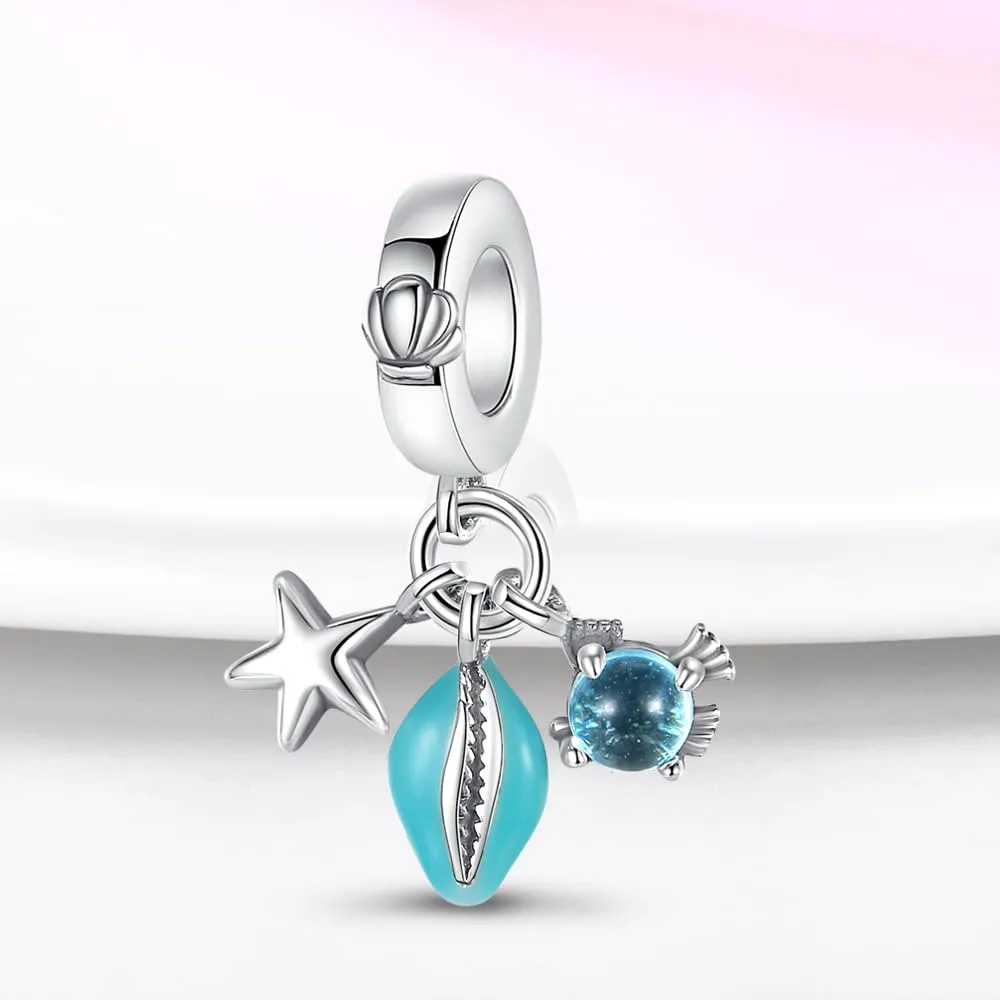 KUNSIR Bead Charm Ciondolo Argento Sterling 925 con Cubic Zirconia per Braccialetti e Collane Europei - immagine 2