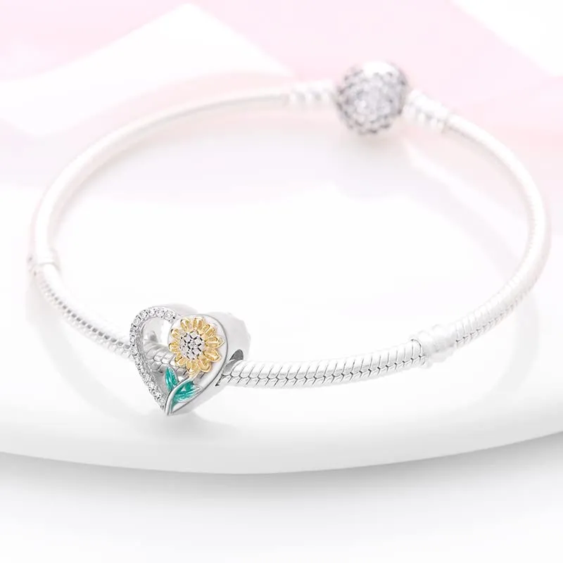 KUNSIR Ciondolo in Argento Sterling 925 con Cubic Zirconia per Braccialetti e Collane Europei - immagine 3