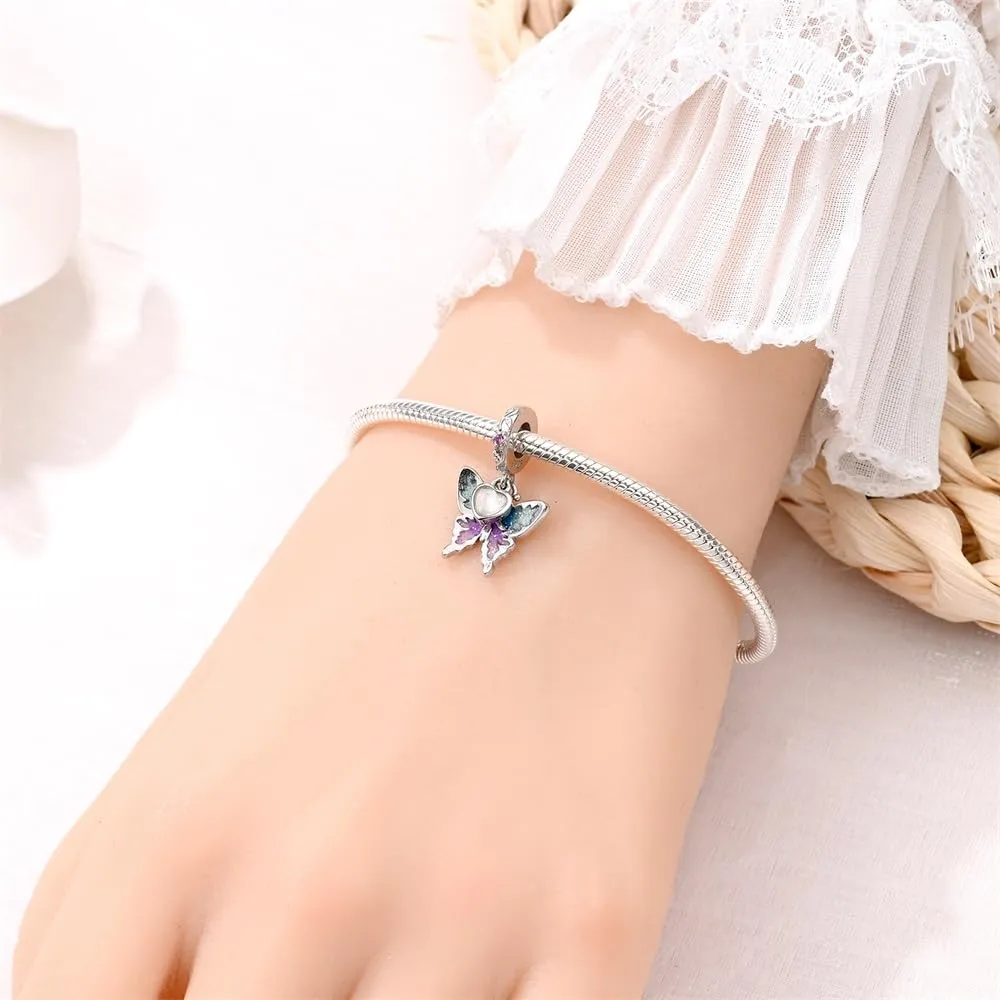KUNSIR Bead Charm in Argento Sterling 925 con Cubic Zirconia per Braccialetti e Collane Europei - immagine 4