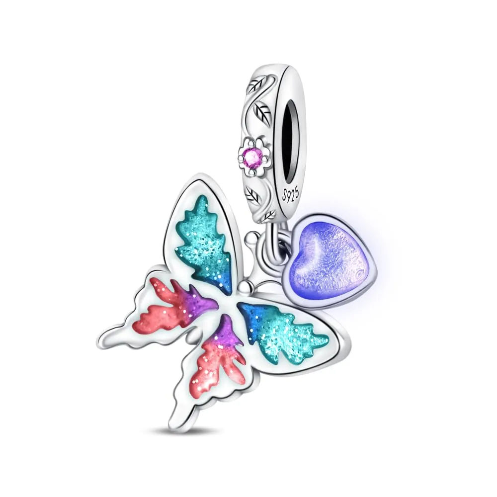 KUNSIR Bead Charm in Argento Sterling 925 con Cubic Zirconia per Braccialetti e Collane Europei - immagine 6