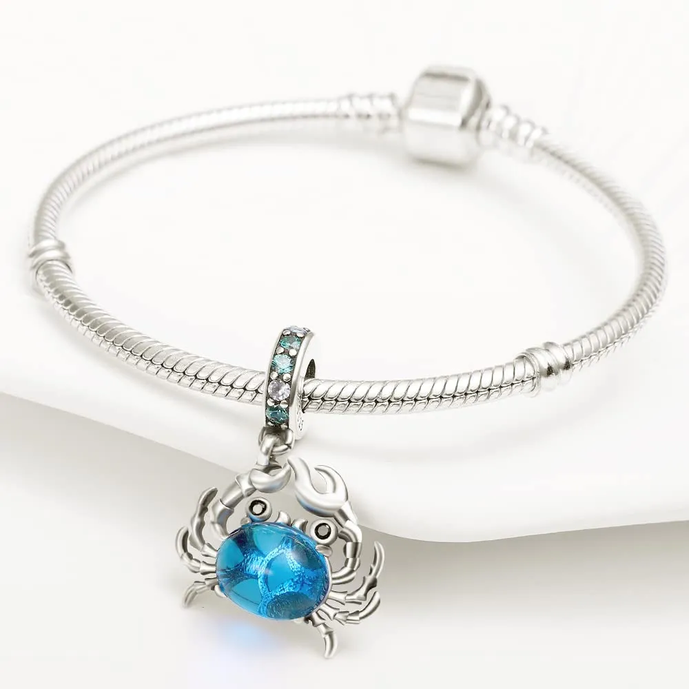 KUNSIR Ciondolo in Argento Sterling 925 con Cubic Zirconia per Braccialetti e Collane Europei - immagine 2