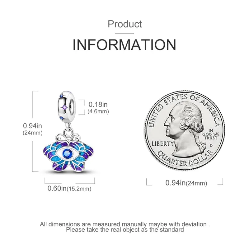 KUNSIR Bead Charm in Argento Sterling 925 con Cubic Zirconia, Compatibile con Braccialetti e Collane Europei - immagine 5