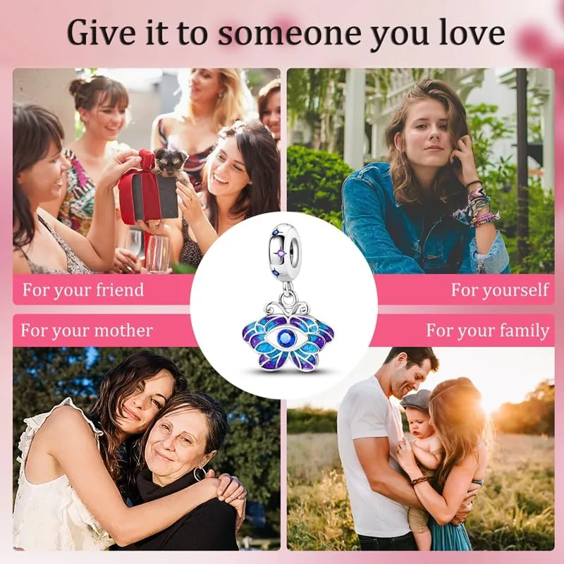 KUNSIR Bead Charm in Argento Sterling 925 con Cubic Zirconia, Compatibile con Braccialetti e Collane Europei - immagine 6