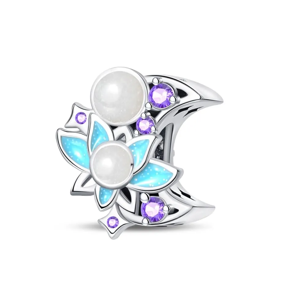 KUNSIR Bead Charm Ciondolo Argento Sterling 925 con Cubic Zirconia per Braccialetti e Collane Europei - immagine 1