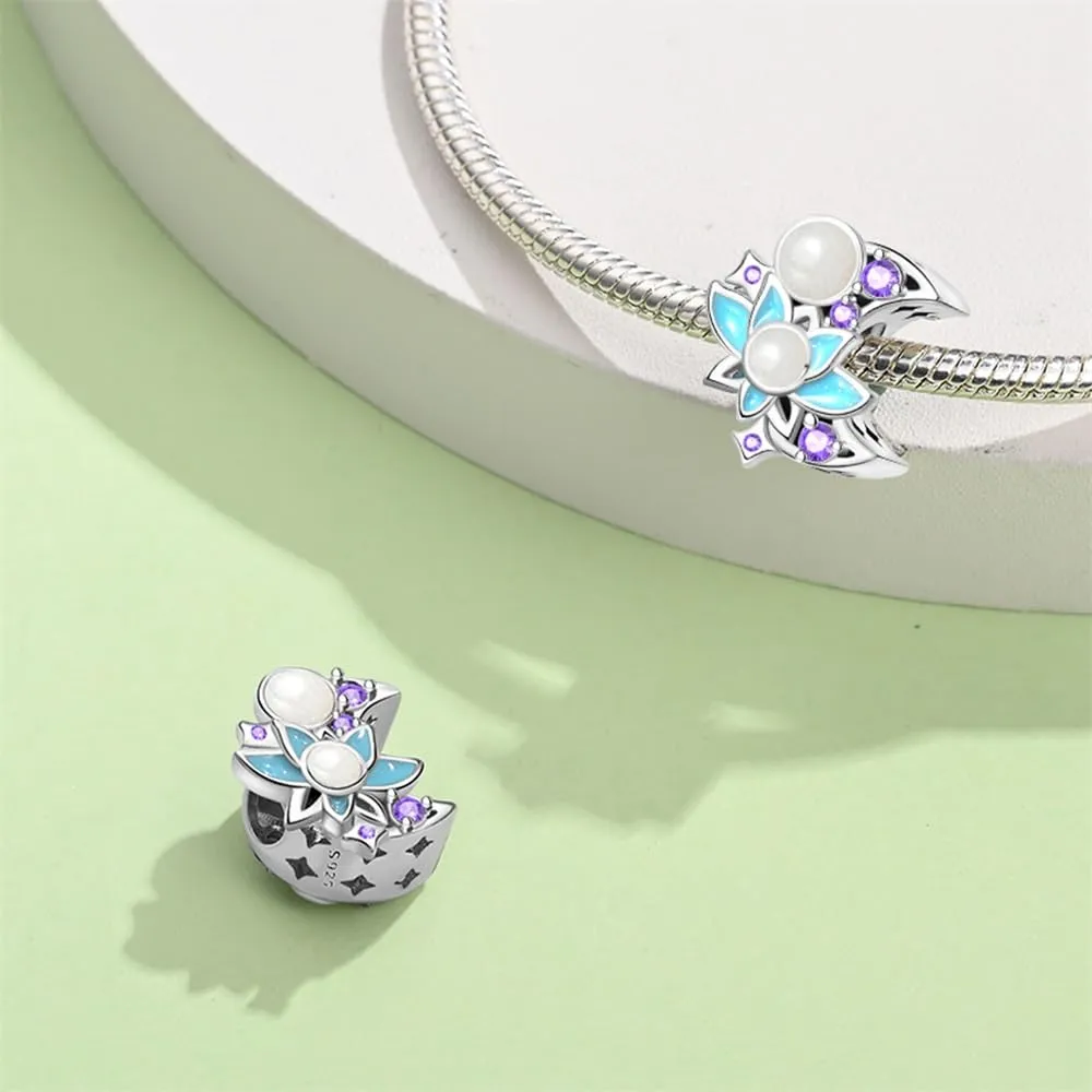 KUNSIR Bead Charm Ciondolo Argento Sterling 925 con Cubic Zirconia per Braccialetti e Collane Europei - immagine 3