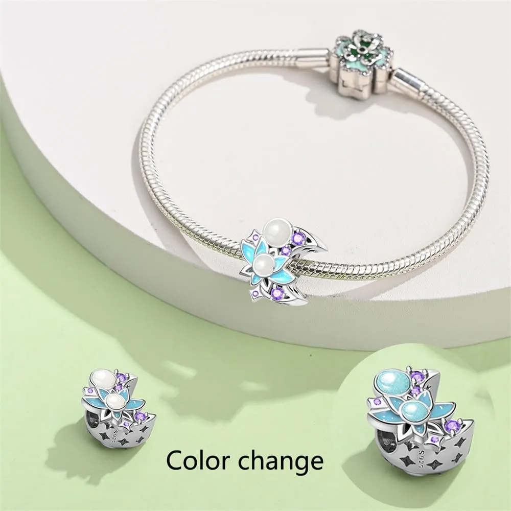 KUNSIR Bead Charm Ciondolo Argento Sterling 925 con Cubic Zirconia per Braccialetti e Collane Europei - immagine 4