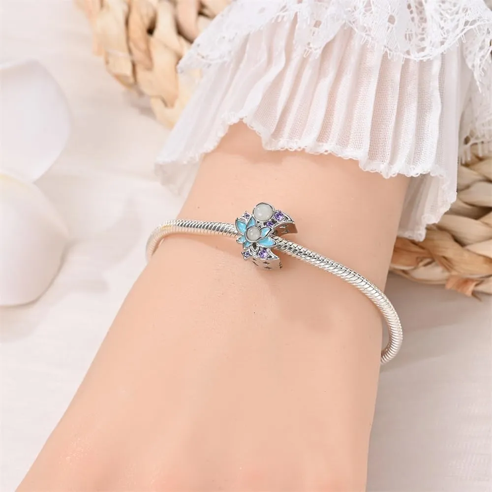 KUNSIR Bead Charm Ciondolo Argento Sterling 925 con Cubic Zirconia per Braccialetti e Collane Europei - immagine 5