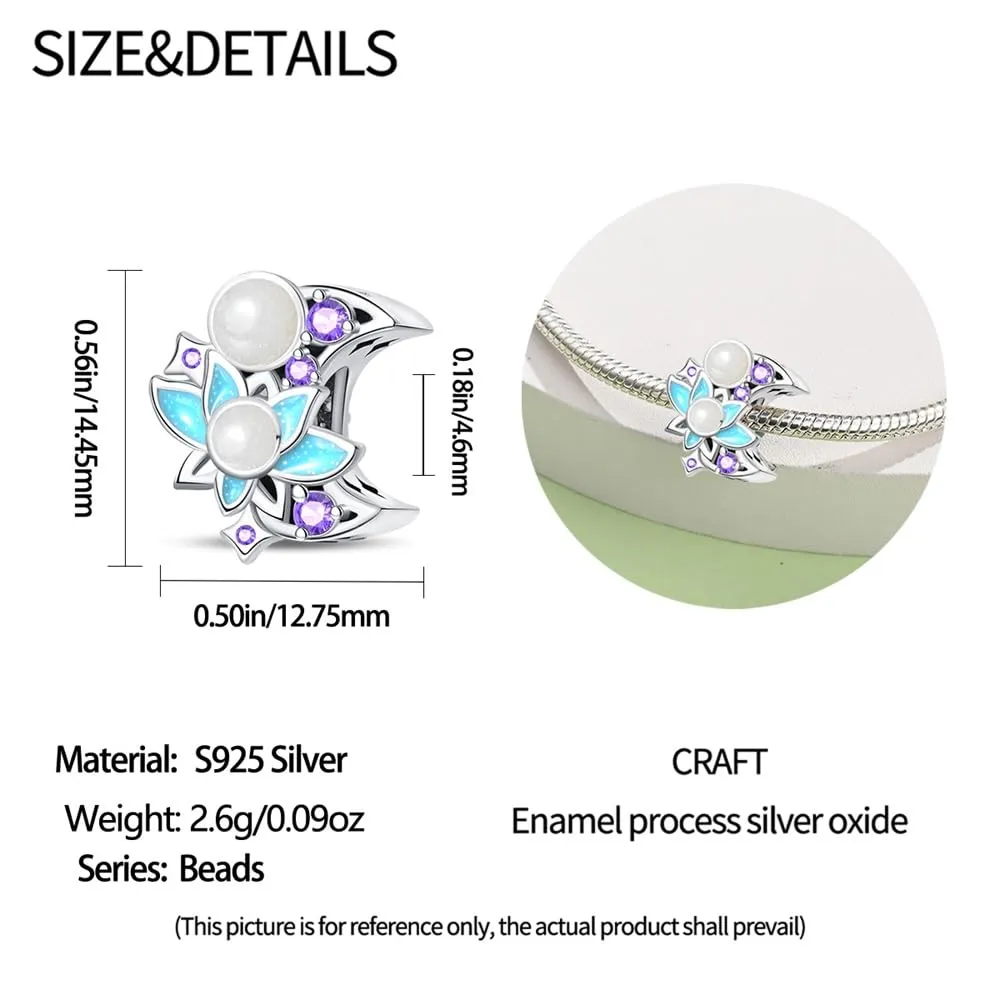 KUNSIR Bead Charm Ciondolo Argento Sterling 925 con Cubic Zirconia per Braccialetti e Collane Europei - immagine 6