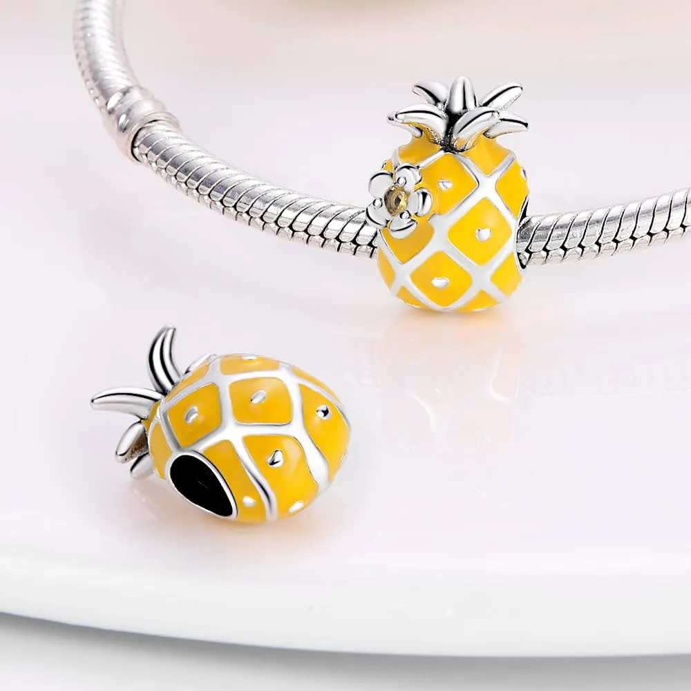KUNSIR Bead Charm Ciondolo Argento Sterling 925 con Cubic Zirconia per Braccialetti e Collane Europei - immagine 2