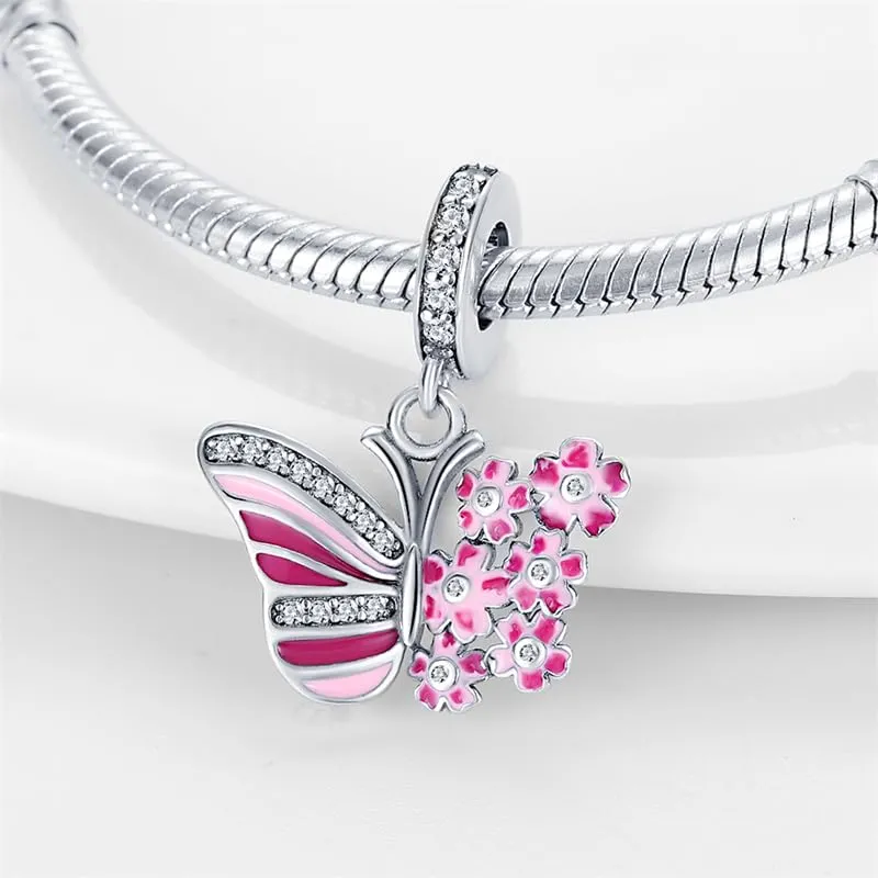 KUNSIR Bead Charm in Argento Sterling 925 con Cubic Zirconia per Braccialetti e Collane Europei - immagine 2