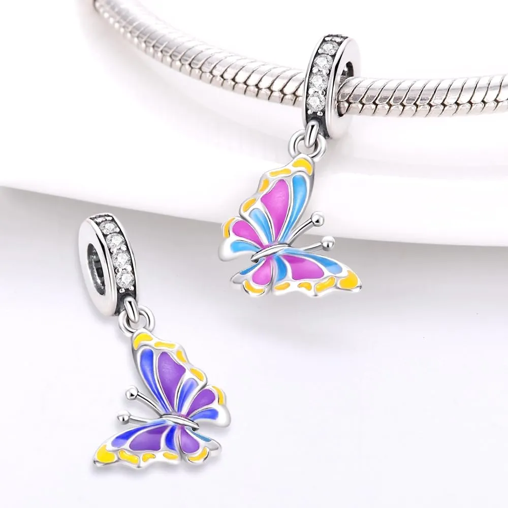 KUNSIR Bead Charm Ciondolo Argento Sterling 925 con Cubic Zirconia per Braccialetti e Collane Europei - immagine 3