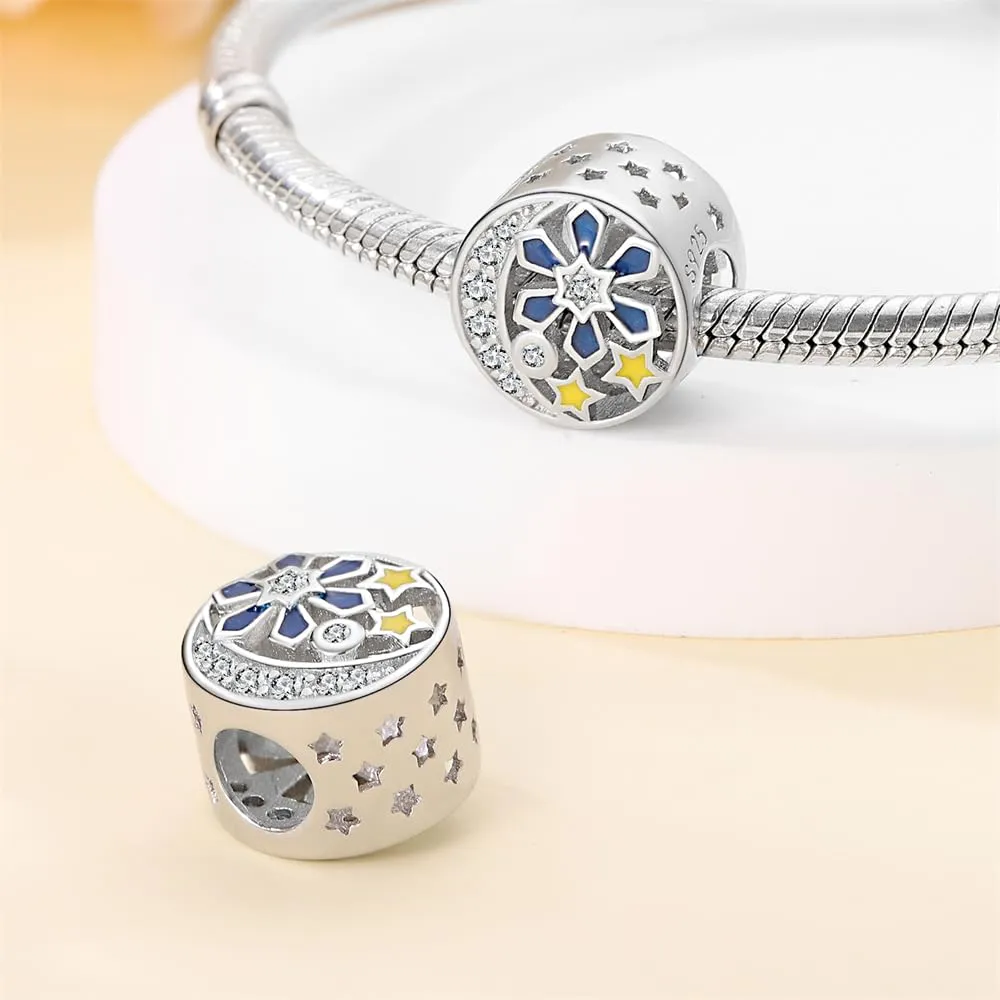 KUNSIR Bead Charm Ciondolo Argento Sterling 925 con Cubic Zirconia per Braccialetti e Collane Europei - immagine 2