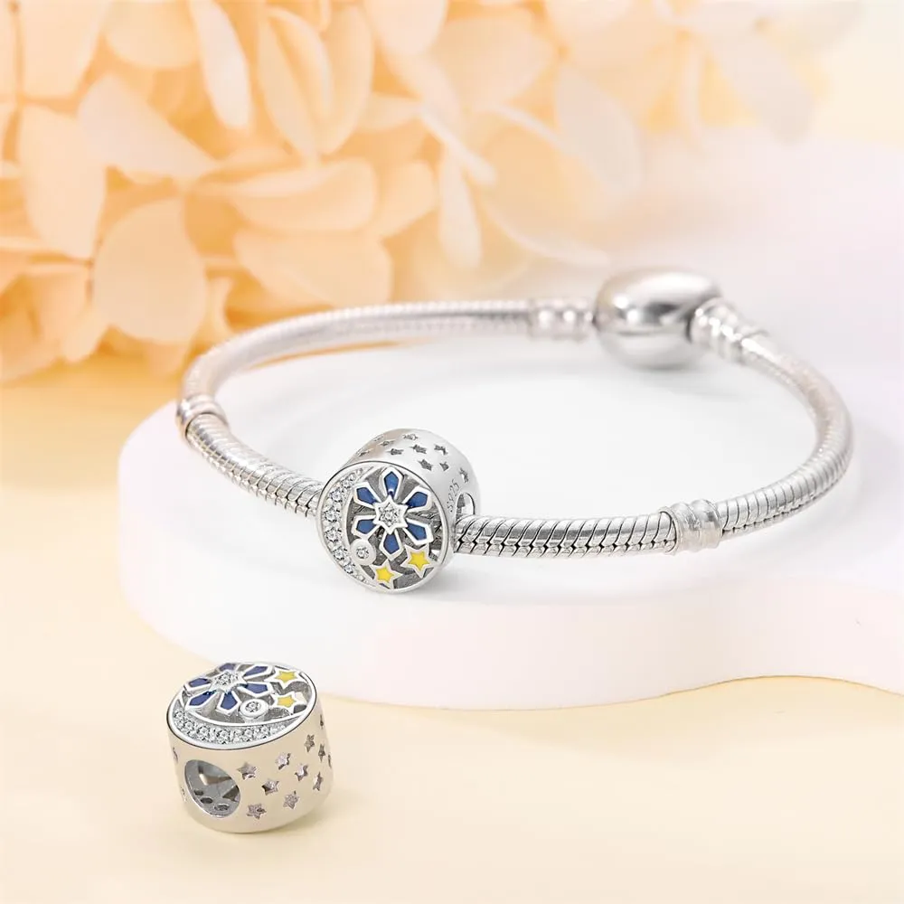 KUNSIR Bead Charm Ciondolo Argento Sterling 925 con Cubic Zirconia per Braccialetti e Collane Europei - immagine 3