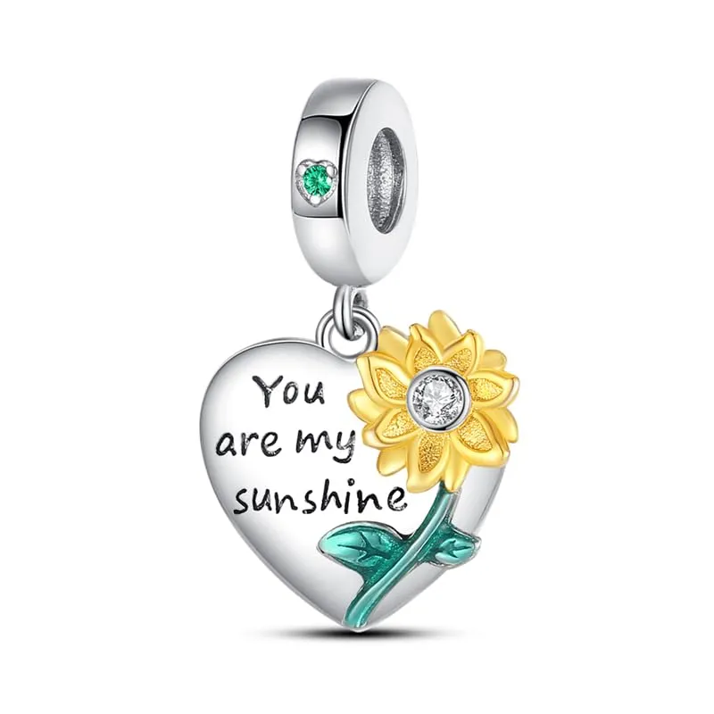 KUNSIR Bead Charm in Argento Sterling 925 con Cubic Zirconia, Compatibile con Braccialetti e Collane Europei - immagine 1