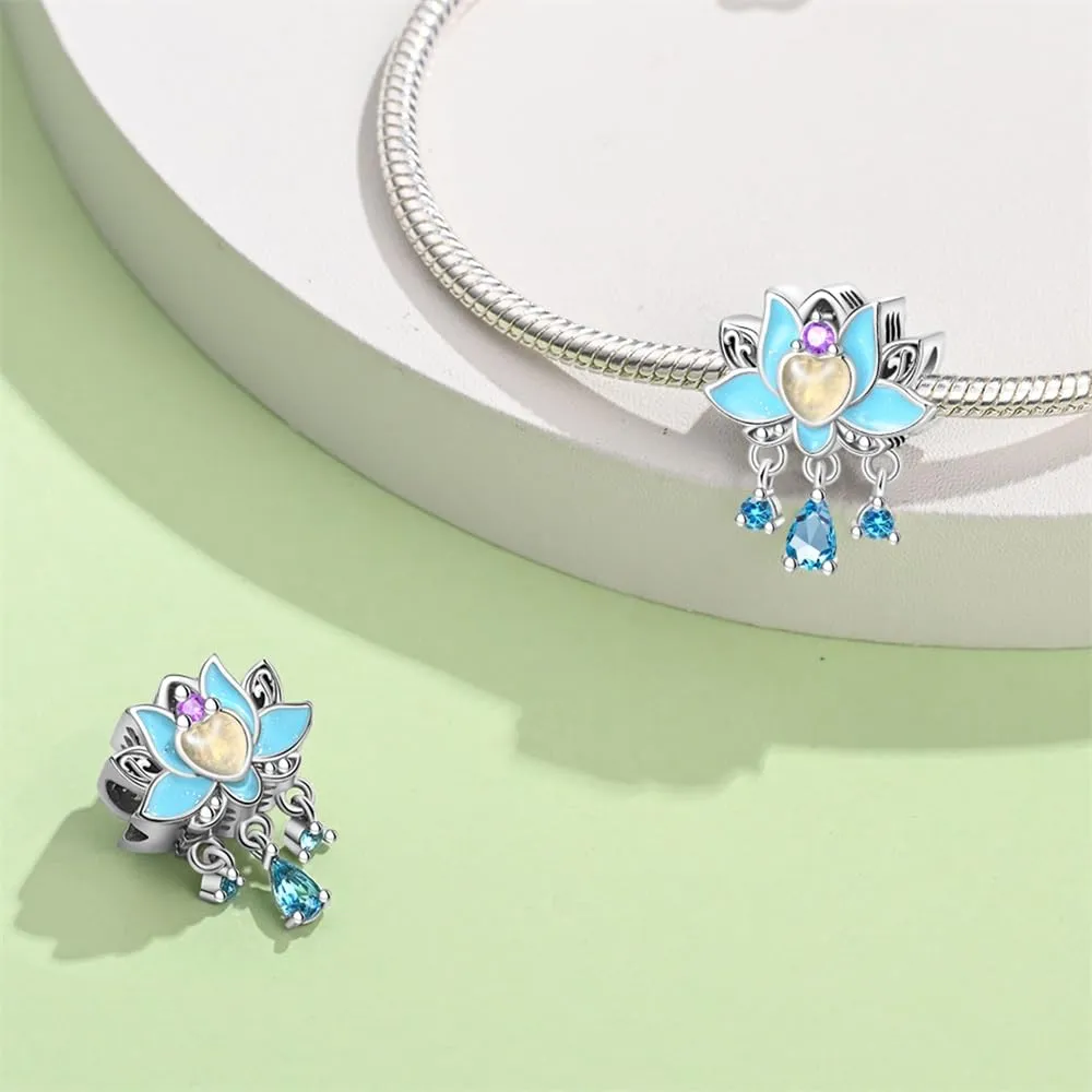 KUNSIR Bead Charm in Argento Sterling 925 con Cubic Zirconia per Braccialetti e Collane Europei - immagine 3