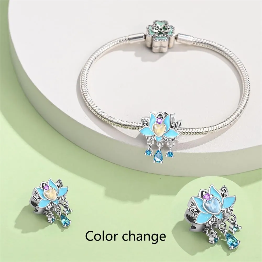 KUNSIR Bead Charm in Argento Sterling 925 con Cubic Zirconia per Braccialetti e Collane Europei - immagine 4