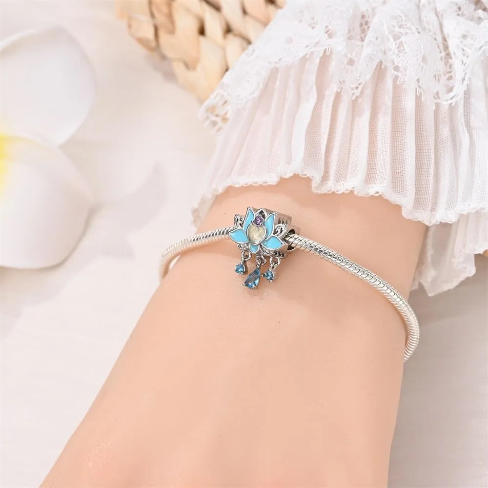 KUNSIR Bead Charm in Argento Sterling 925 con Cubic Zirconia per Braccialetti e Collane Europei - immagine 5