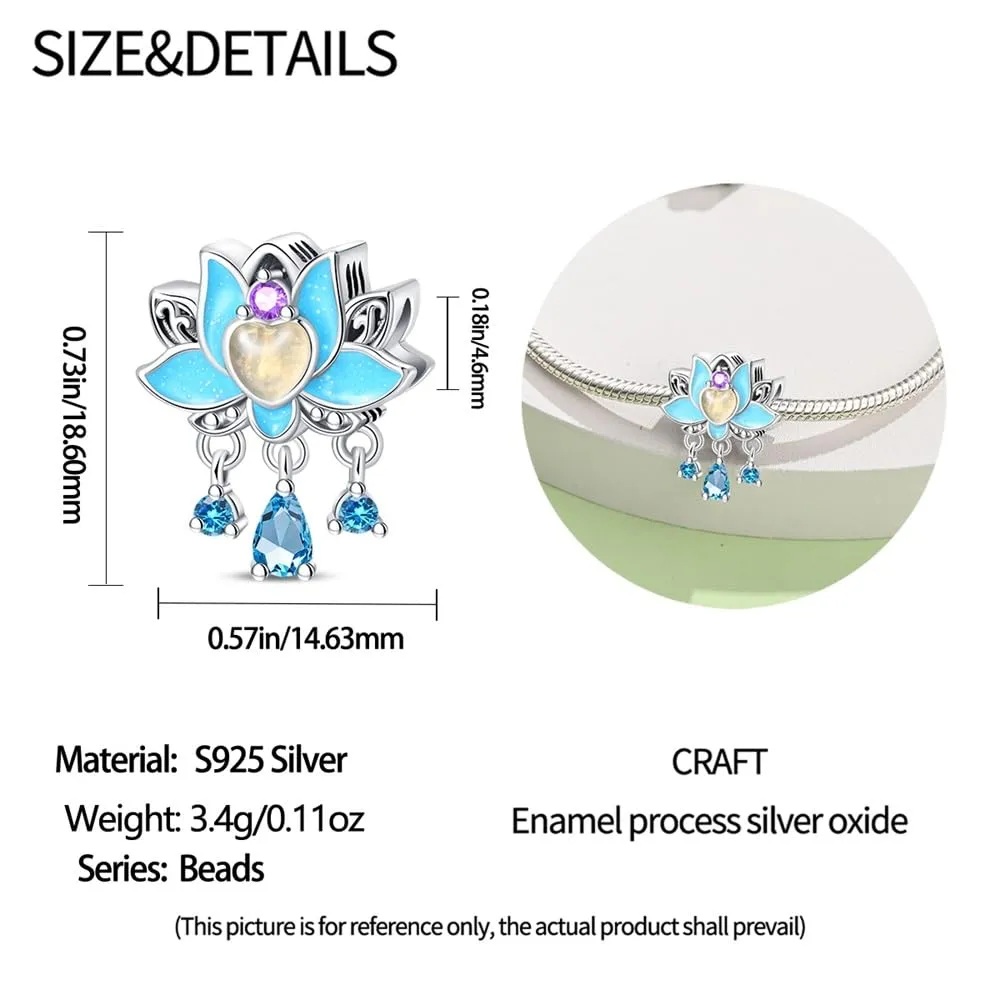 KUNSIR Bead Charm in Argento Sterling 925 con Cubic Zirconia per Braccialetti e Collane Europei - immagine 6