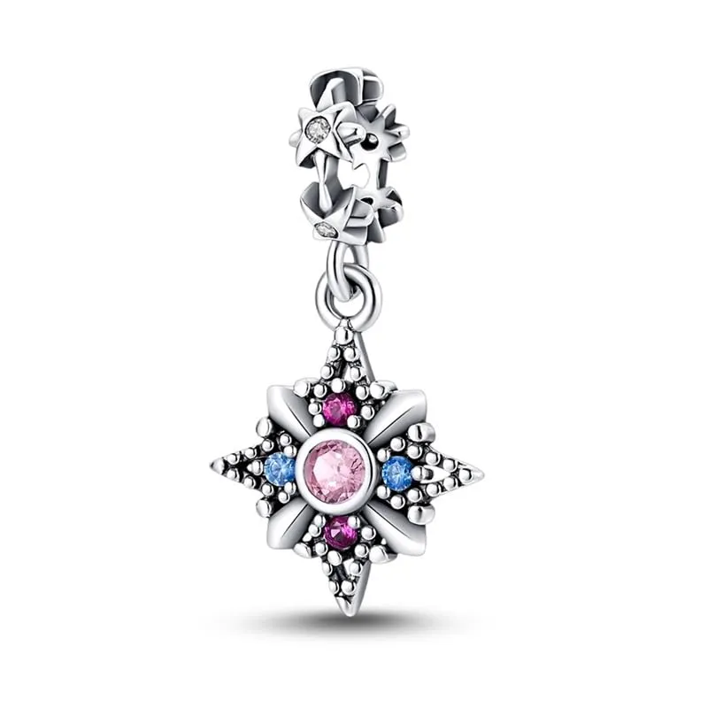KUNSIR Bead Charm in Argento Sterling 925 con Cubic Zirconia per Braccialetti e Collane Europei - immagine 1