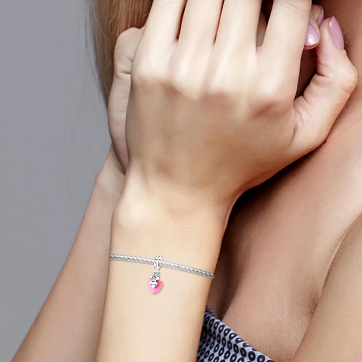 KUNSIR Bead Charm in Argento Sterling 925 con Cubic Zirconia per Braccialetti e Collane Europei - immagine 5