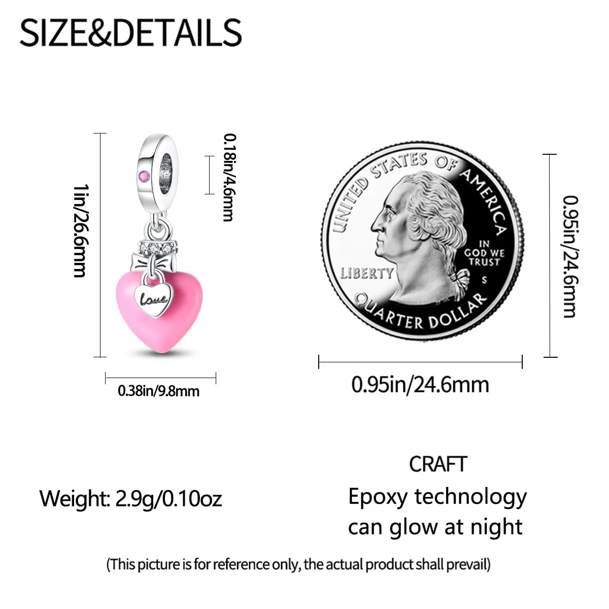 KUNSIR Bead Charm in Argento Sterling 925 con Cubic Zirconia per Braccialetti e Collane Europei - immagine 6