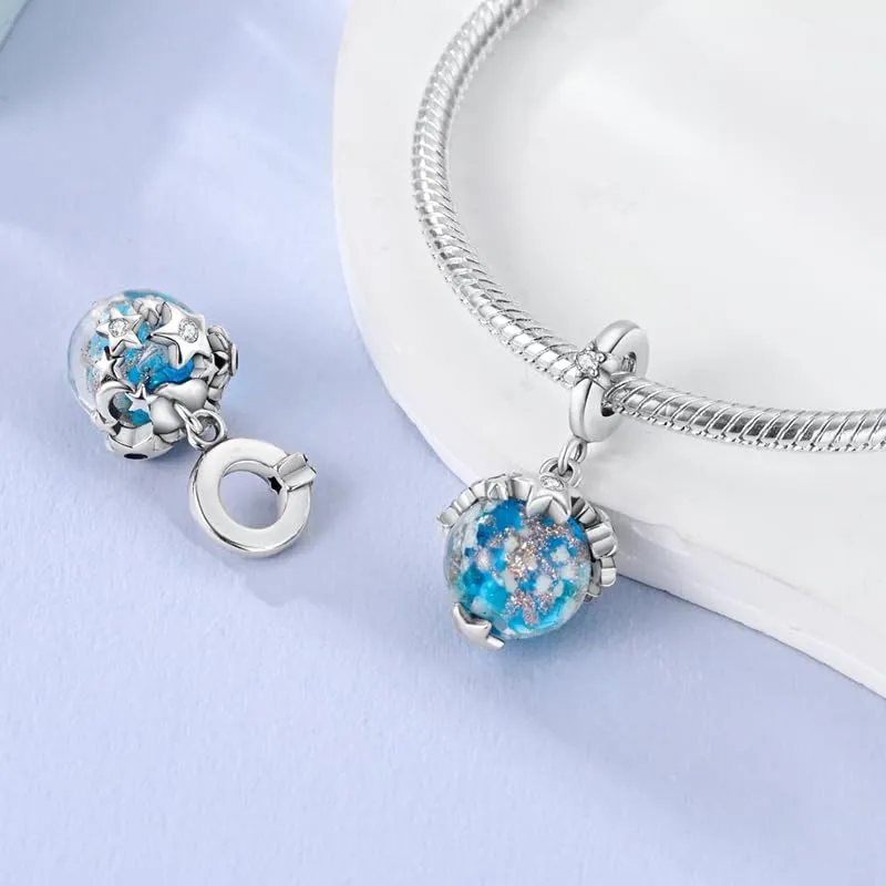 KUNSIR Ciondolo Argento Sterling 925 con Cubic Zirconia per Braccialetti e Collane Europei - immagine 3