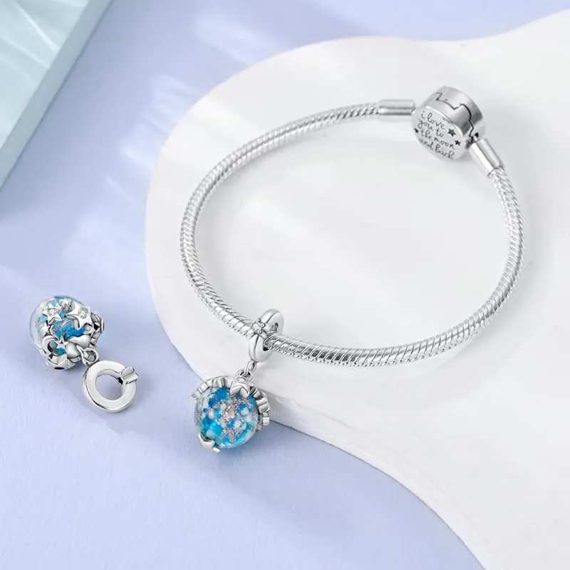 KUNSIR Ciondolo Argento Sterling 925 con Cubic Zirconia per Braccialetti e Collane Europei - immagine 4